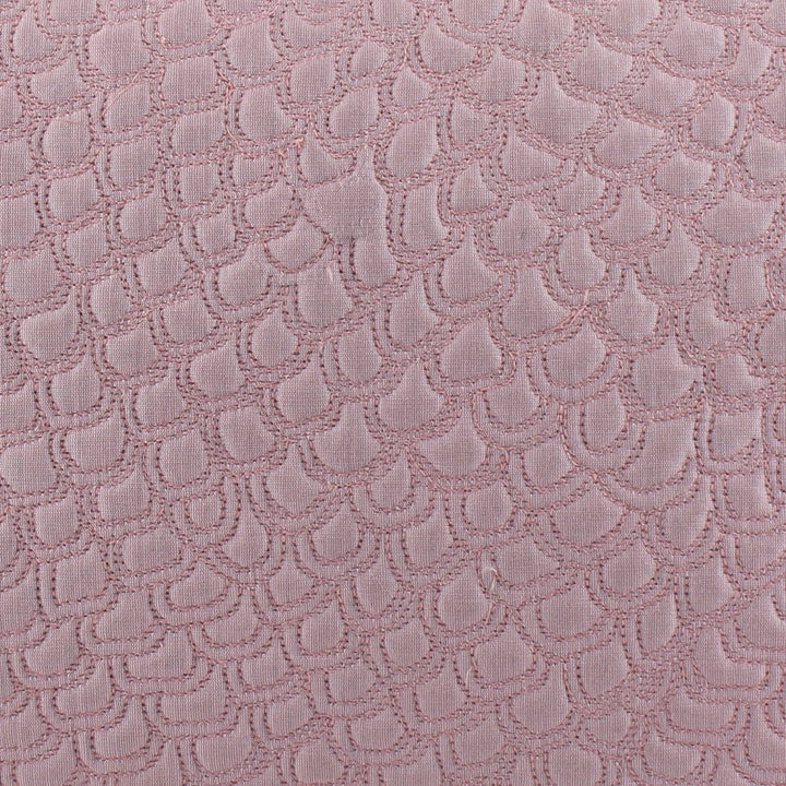 Silkroute Mauve Quilted Embroidered Silk Cushion Cover - KHAABKA