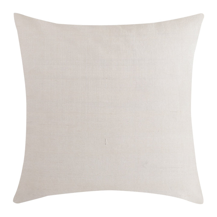 Dilkash Cream Brocade Silk Embroidered Cushion Cover - KHAABKA