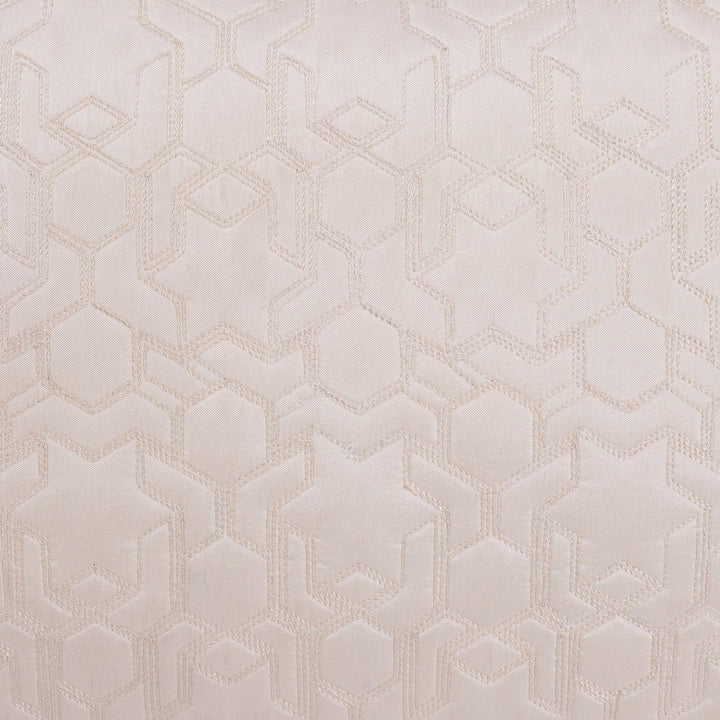 Dilkash Cream Quilted Embroidered Chanderi Silk Cushion Cover - KHAABKA