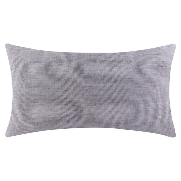 Silkroute Gray Floral Jaquard Silk Embroidered Cushion Cover - KHAABKA