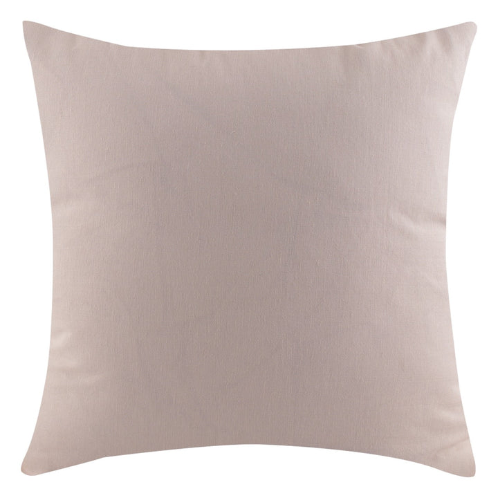 Tehzeeb Geometrical Off White Cotton Linen Cushion Cover - KHAABKA