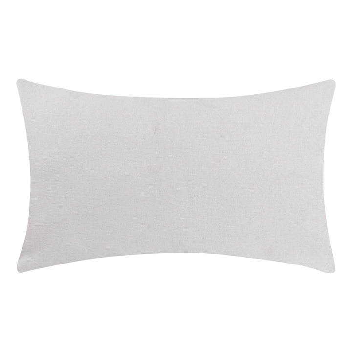 Tehzeeb Ivory Mosaic Embroidered Cotton Linen Cushion Cover - KHAABKA