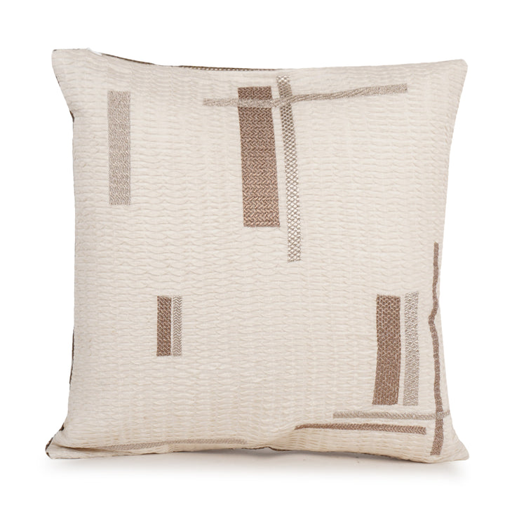 Zenith Weave Embroidered Cushion Cover (16 inch x 16 inch)