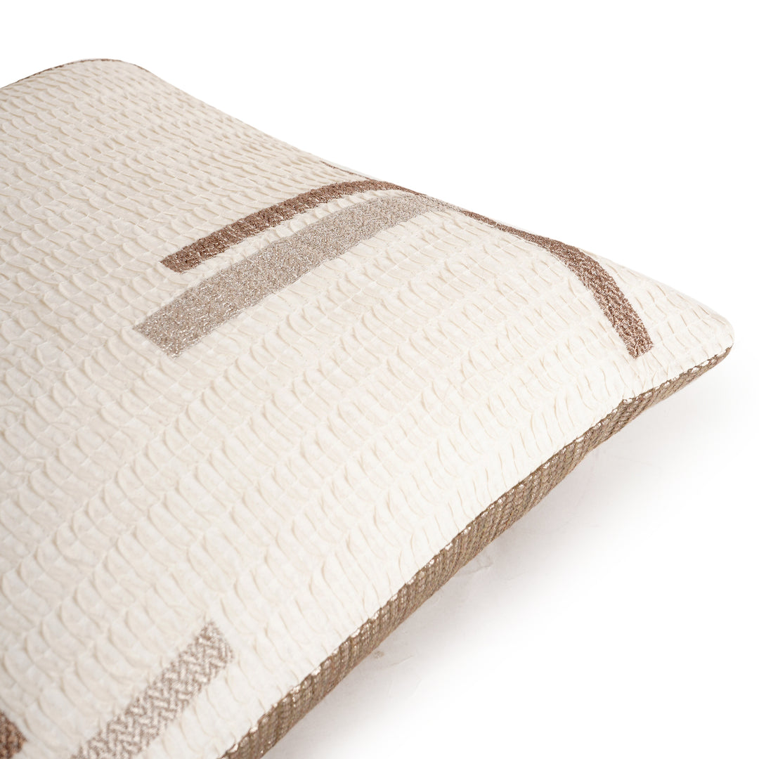 Zenith Weave Embroidered Cushion Cover (16 inch x 16 inch)