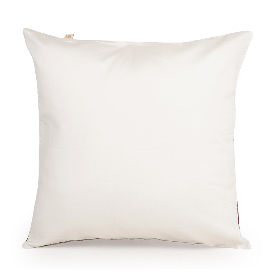 Aura Brass Leather Cushion Cover (16 inch x 16 inch)