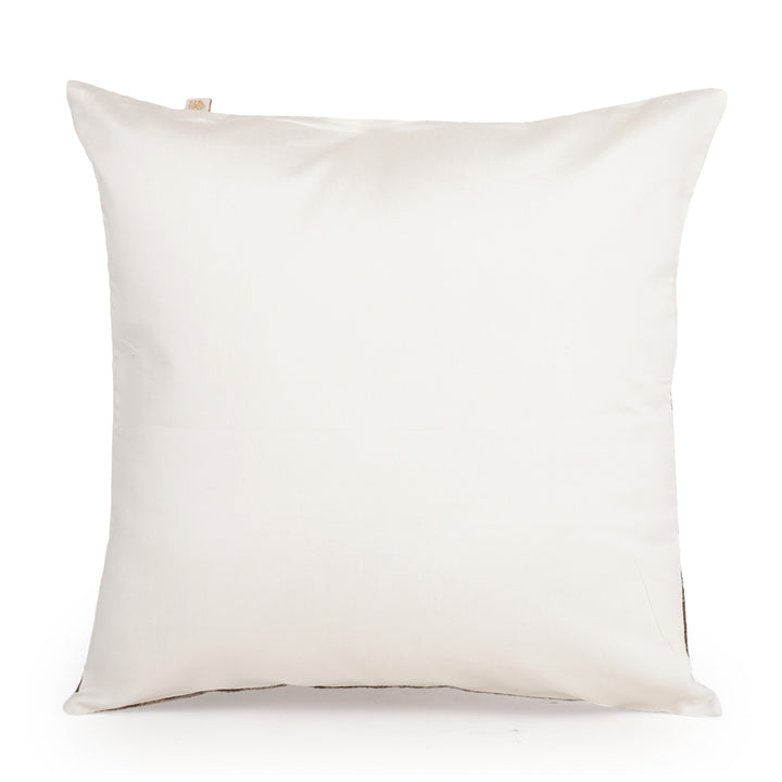 Aura Brass Leather Cushion Cover (16 inch x 16 inch)