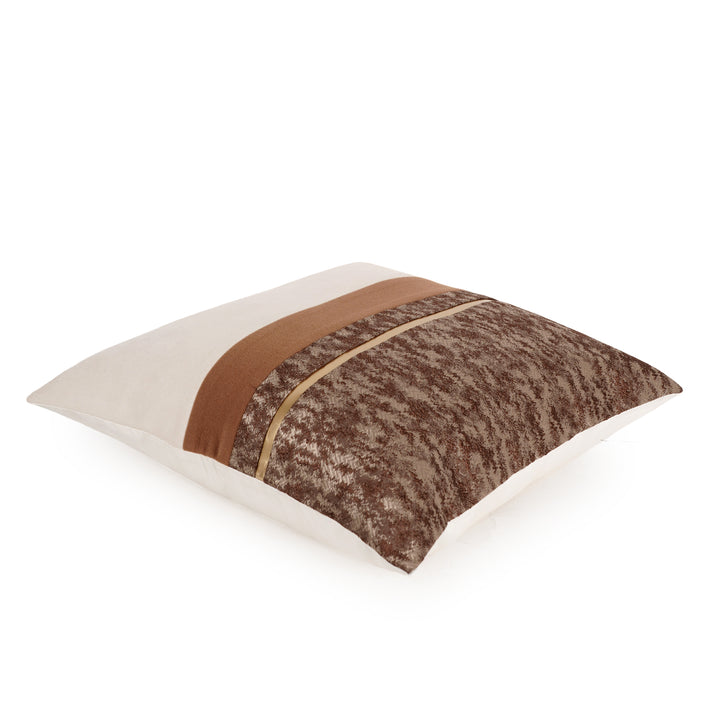 Aura Brass Leather Cushion Cover (16 inch x 16 inch)