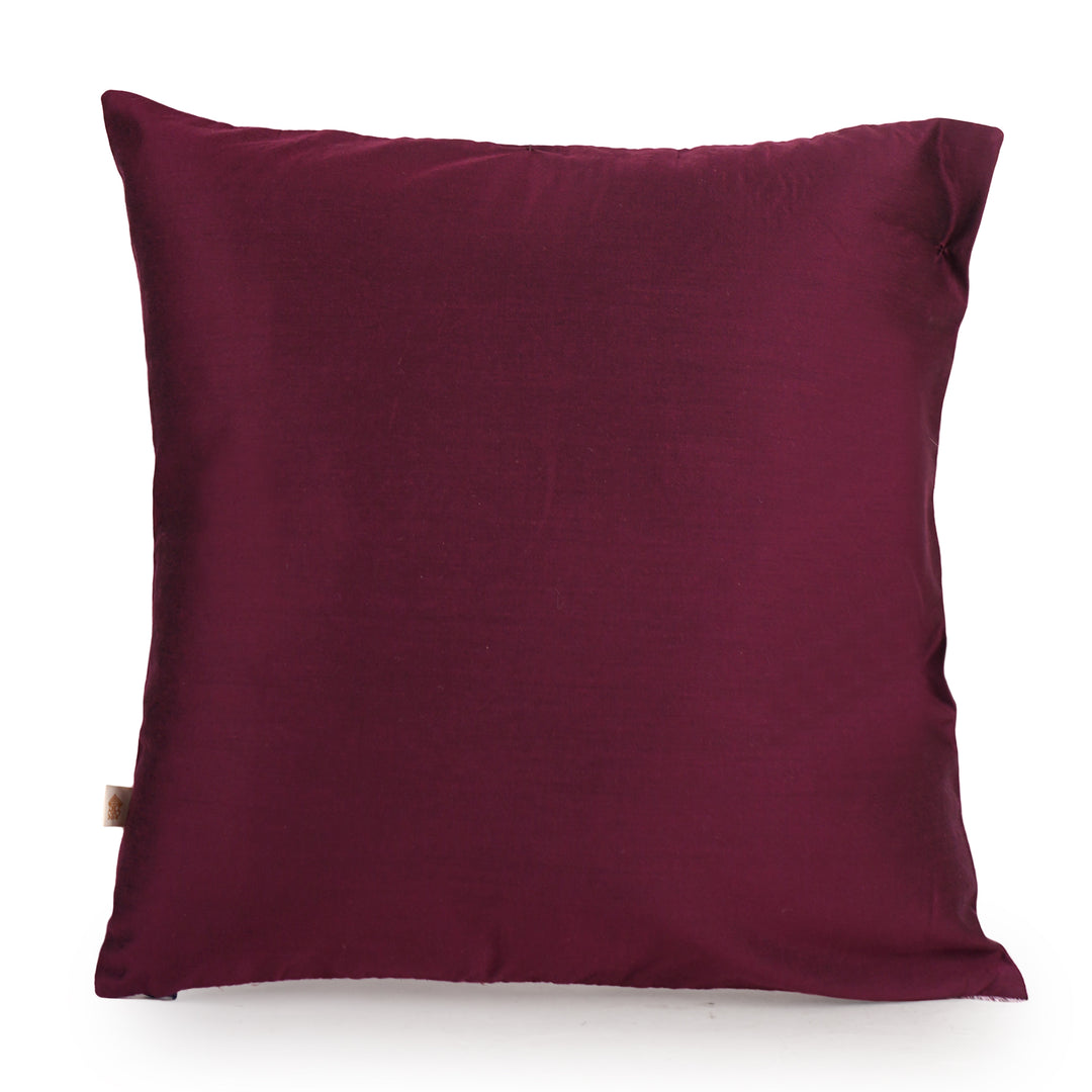 Liora Pearl Velvet Embroidered Cushion Cover (16 inch x 16 inch)