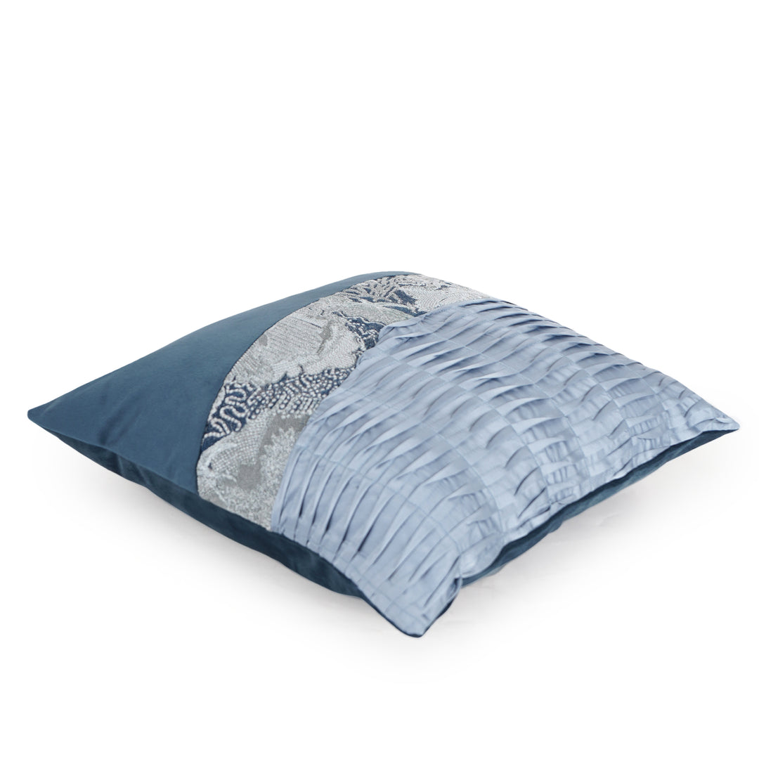 Skywave Mirage Velvet Embroidered Cushion Cover (16 inch x 16 inch)