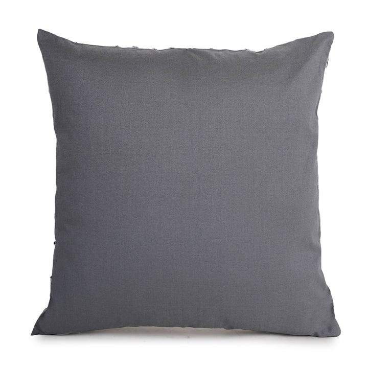 Cendre Dori Embroidered Linen Cushion Cover (16 inch x 16 inch)