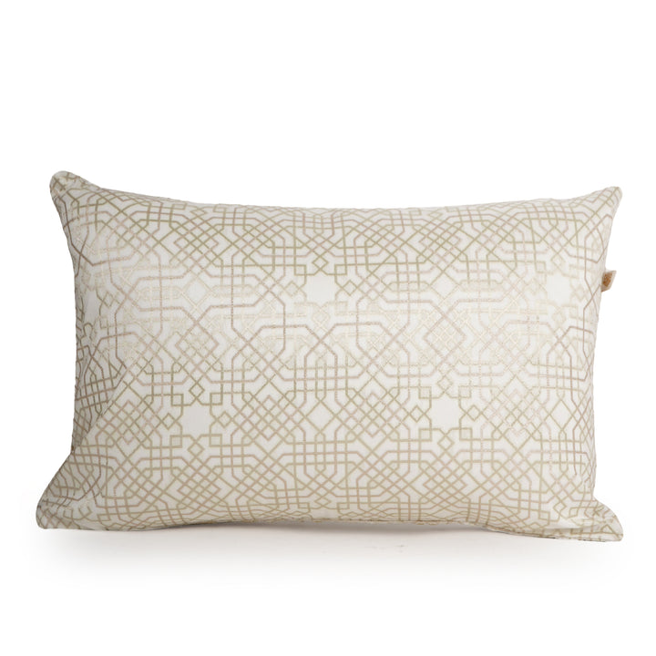 Limea Velvet Embroidered Cushion Cover (12 inch x 18 inch)