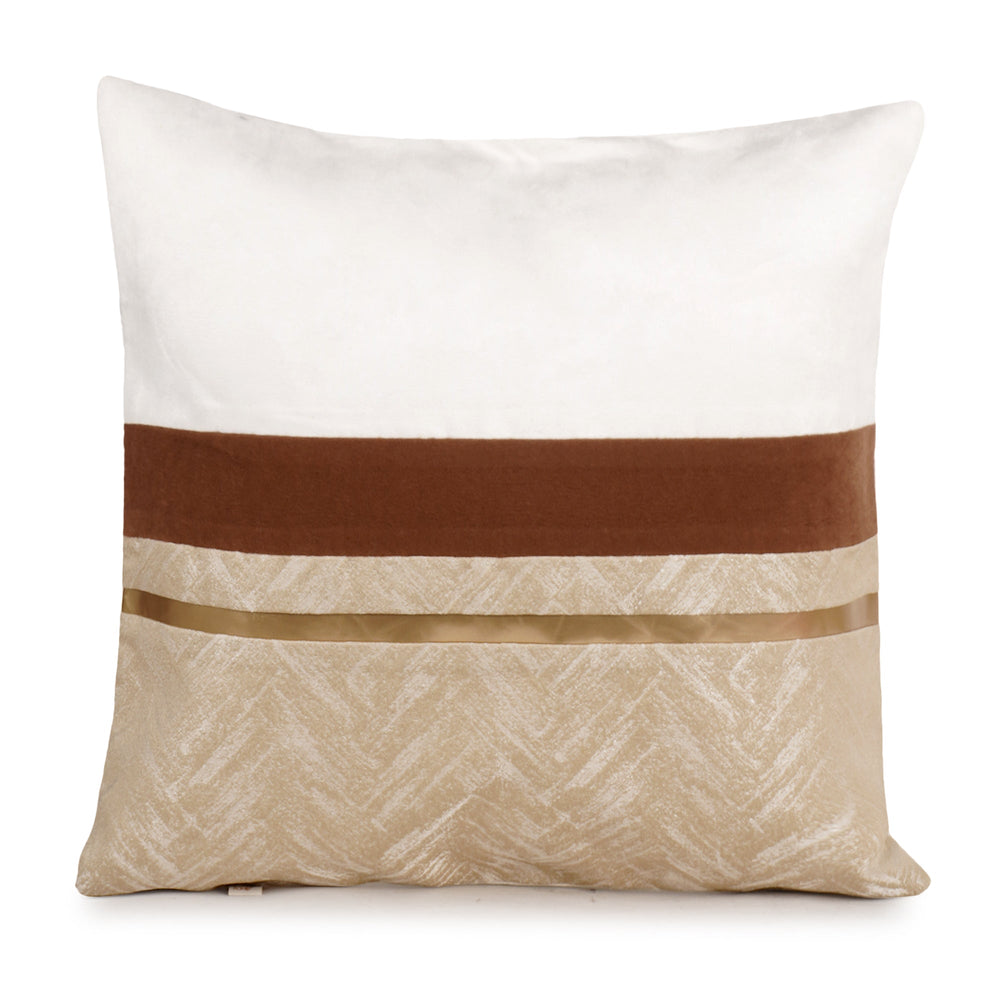 Desert Luxe Leather Cushion Cover (16 inch x 16 inch) - KHAABKA