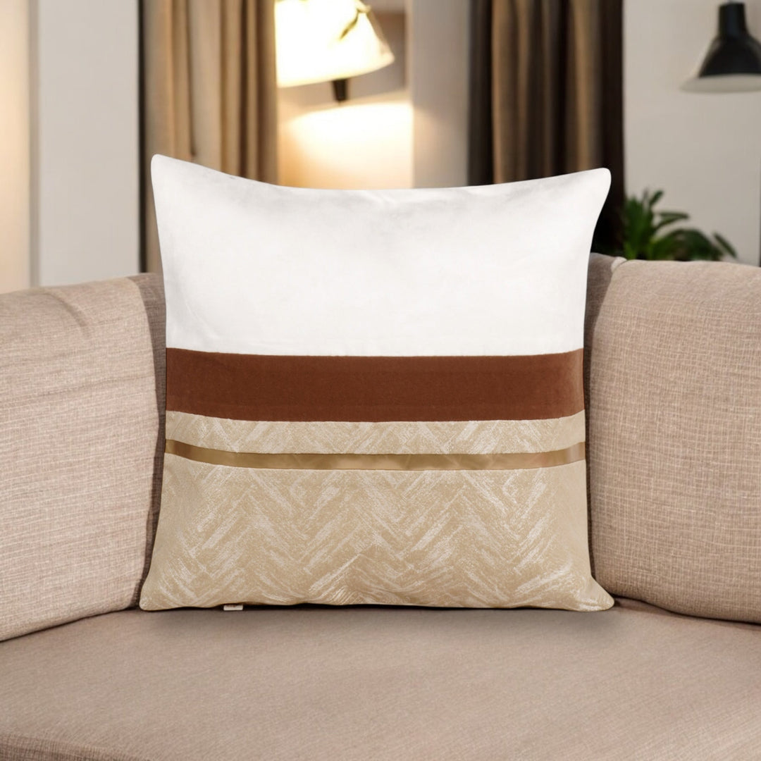 Desert Luxe Leather Cushion Cover (16 inch x 16 inch) - KHAABKA
