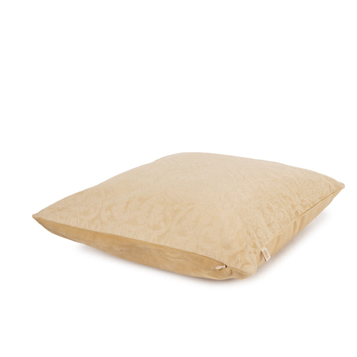 Ember Tatami Velvet Embroidered Cushion Cover (16 inch x 16 inch) - KHAABKA