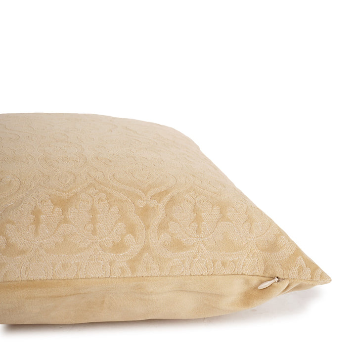 Ember Tatami Velvet Embroidered Cushion Cover (16 inch x 16 inch) - KHAABKA