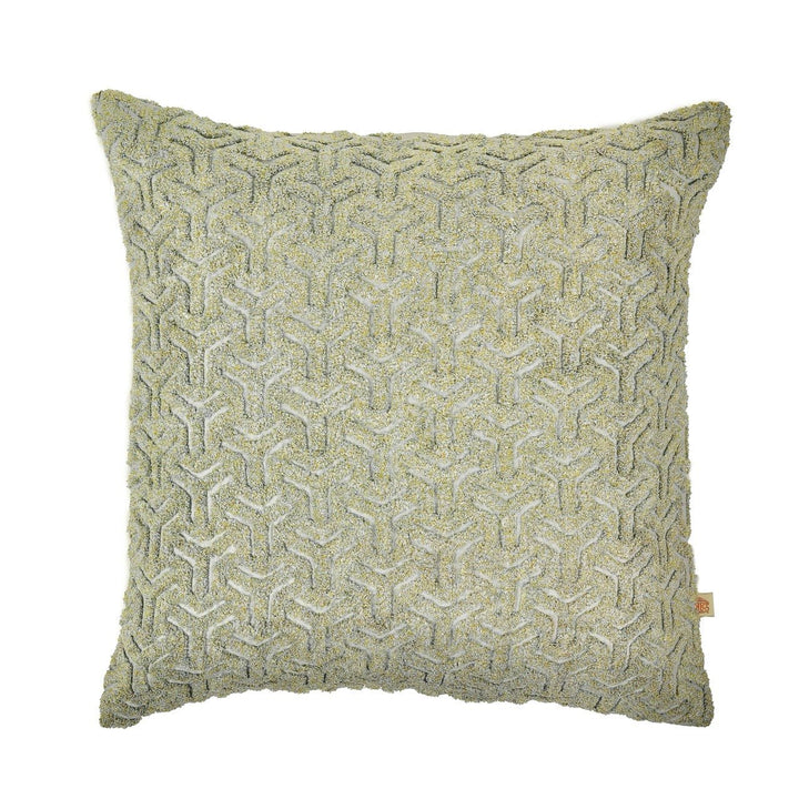Nazakat Sky Blue Towel Embroidered Cushion Cover (16 inch x 16 inch) - KHAABKA