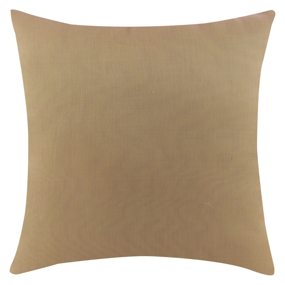 Tehzeeb Mandala Offwhite Cotton Linen Cushion Cover - KHAABKA