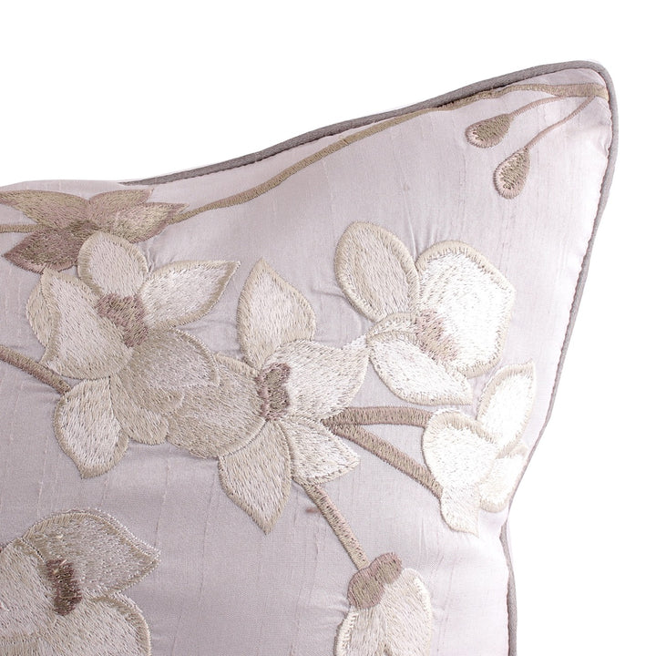 Silkroute Silk Butterfly Embroidery Cushion Cover - KHAABKA