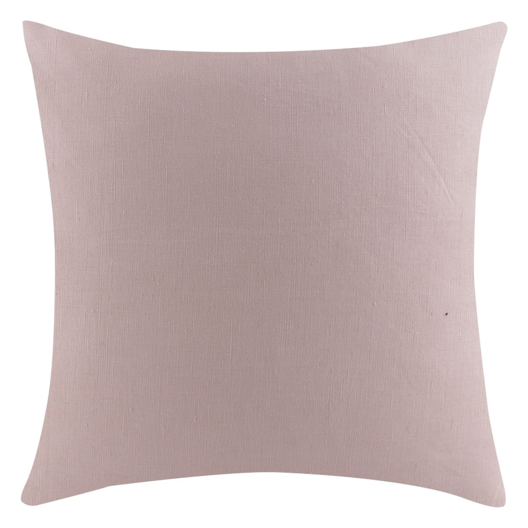 Guldasta Beige Floral Embroidered Cushion Cover - KHAABKA