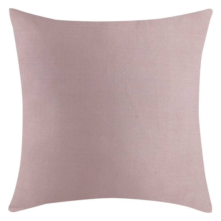 Guldasta Light Grey Jaquard Silk Floral Embroidered Cushion Cover - KHAABKA