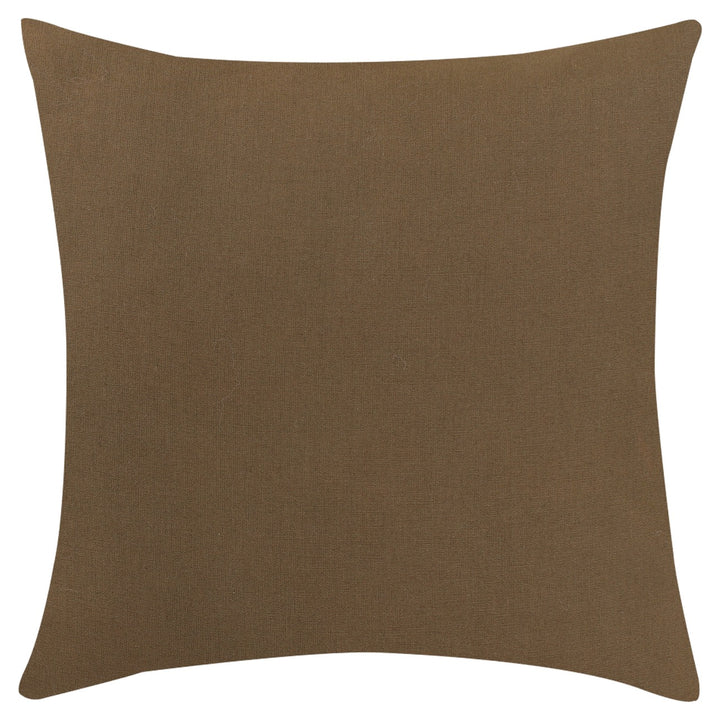 Dikash Beige Floral Cotton Linen Cushion Cover - KHAABKA