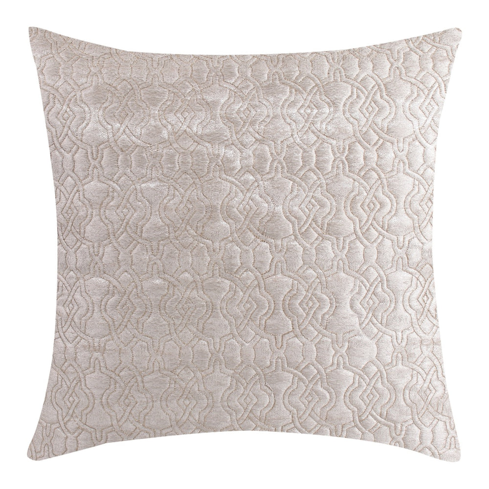 Dilkash Cream Brocade Silk Embroidered Cushion Cover - KHAABKA